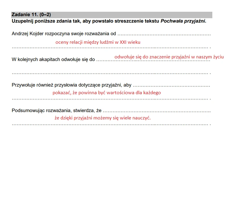 Egzamin ósmoklasisty. Język polski - odpowiedzi Egzamin ósmoklasisty. Język polski - odpowiedzi