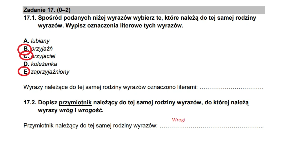 Egzamin ósmoklasisty. Język polski - odpowiedzi Egzamin ósmoklasisty. Język polski - odpowiedzi