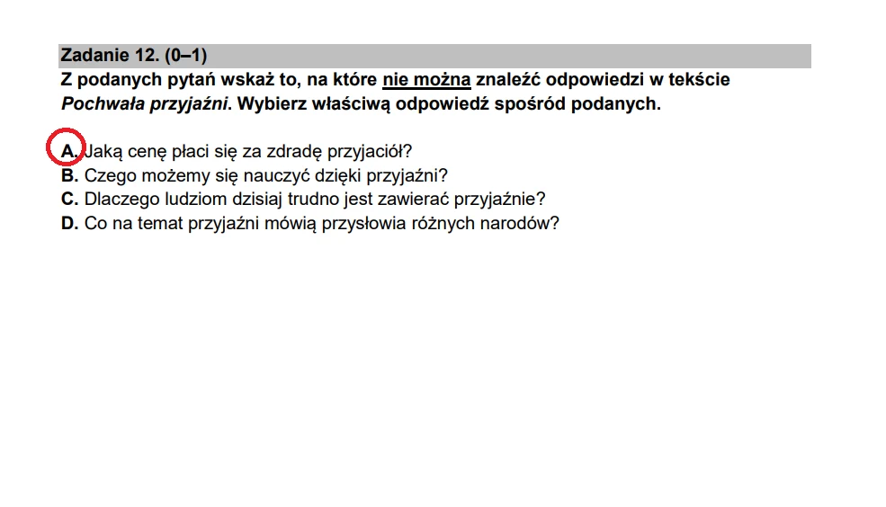 Egzamin ósmoklasisty. Język polski - odpowiedzi Egzamin ósmoklasisty. Język polski - odpowiedzi