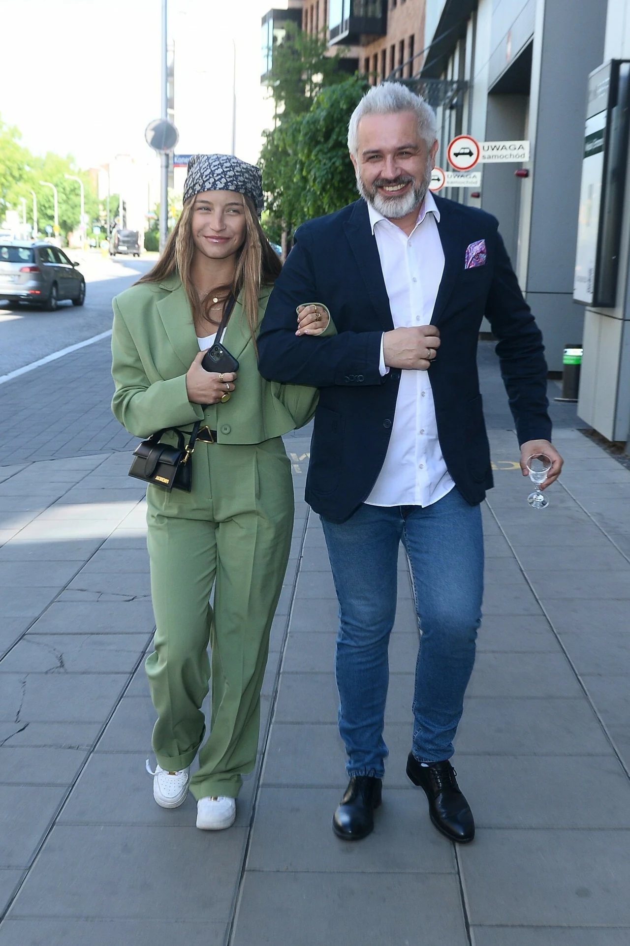 Julia Wieniawa z ojczymem Julia Wieniawa z ojczymem