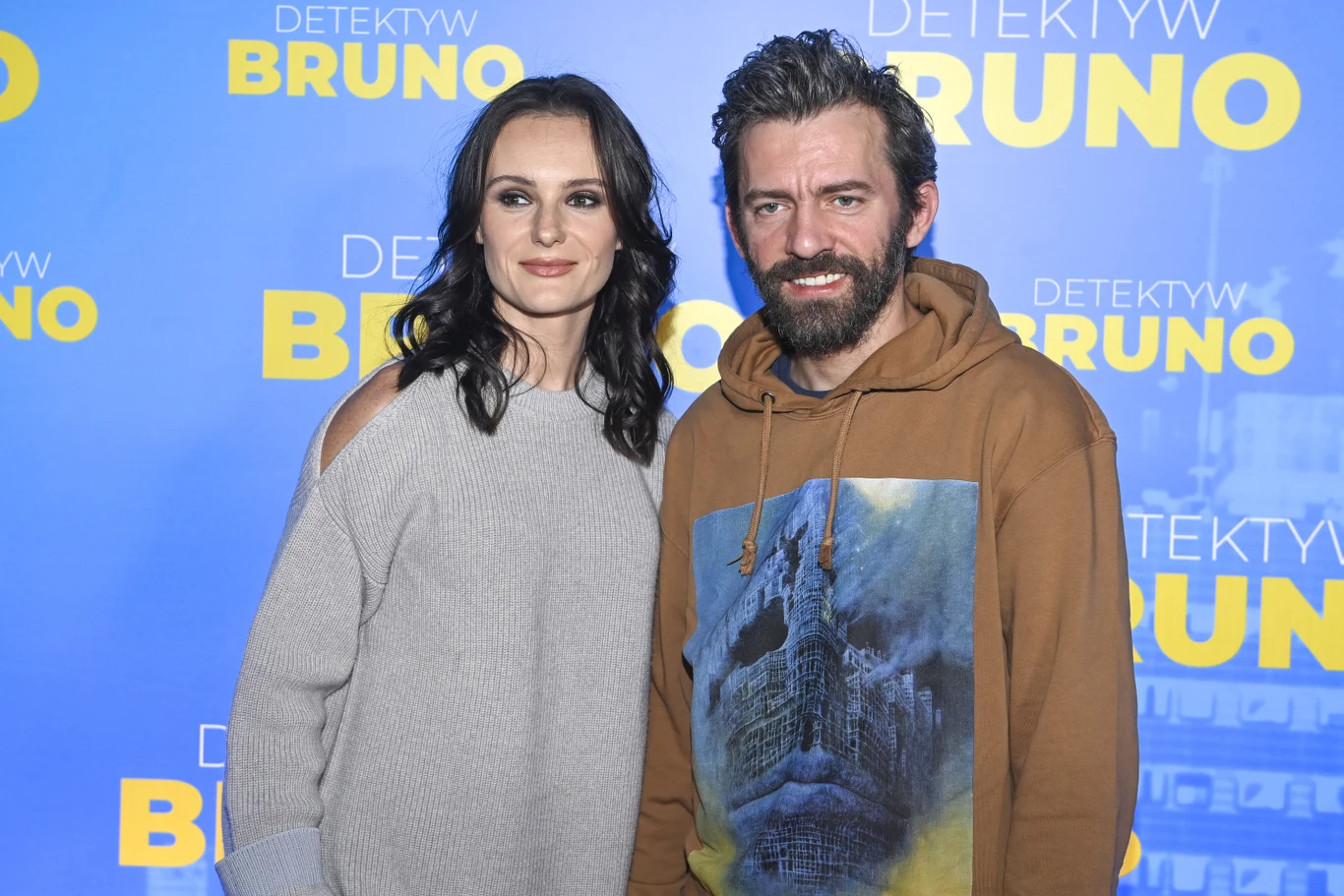 Agnieszka Głowacka i Piotr Głowacki na premierze filmu "Detektyw Bruno"