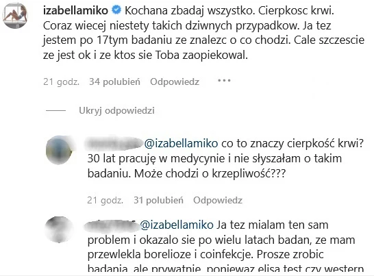 Izabella Miko skomentowała post Agnieszki Włodarczyk Izabella Miko skomentowała post Agnieszki Włodarczyk