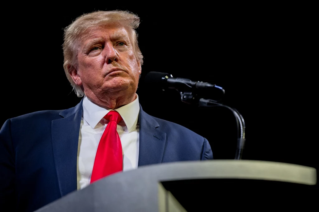 Donald Trump podczas majowego wystąpienia w Teksasie Donald Trump podczas majowego wystąpienia w Teksasie