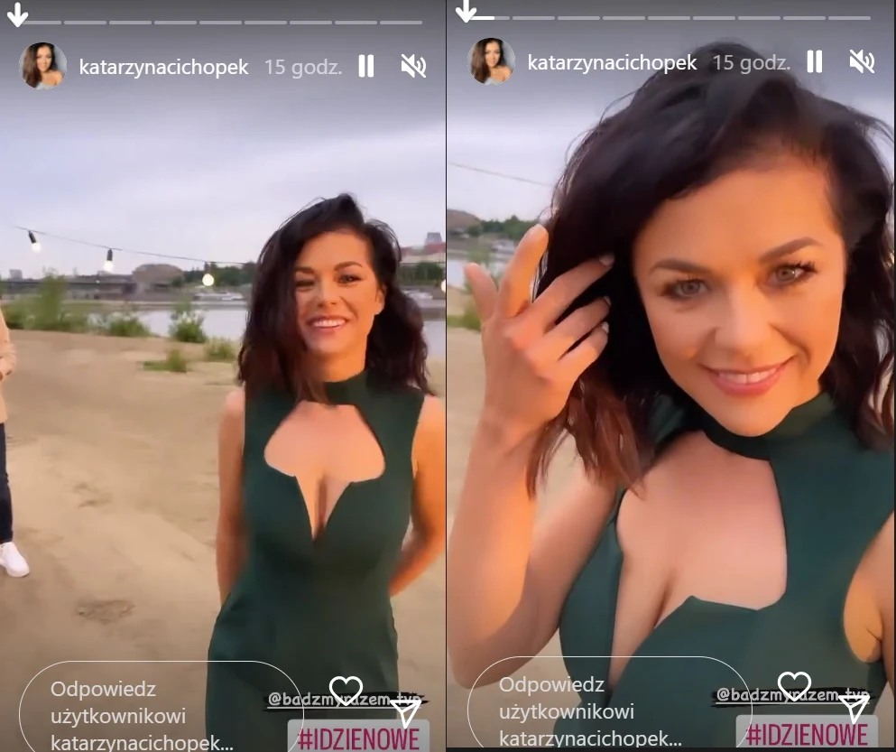 Szczęśliwa Kasia Cichopek na planie spotu /https://www.instagram.com/katarzynacichopek/ Szczęśliwa Kasia Cichopek na planie spotu /https://www.instagram.com/katarzynacichopek/