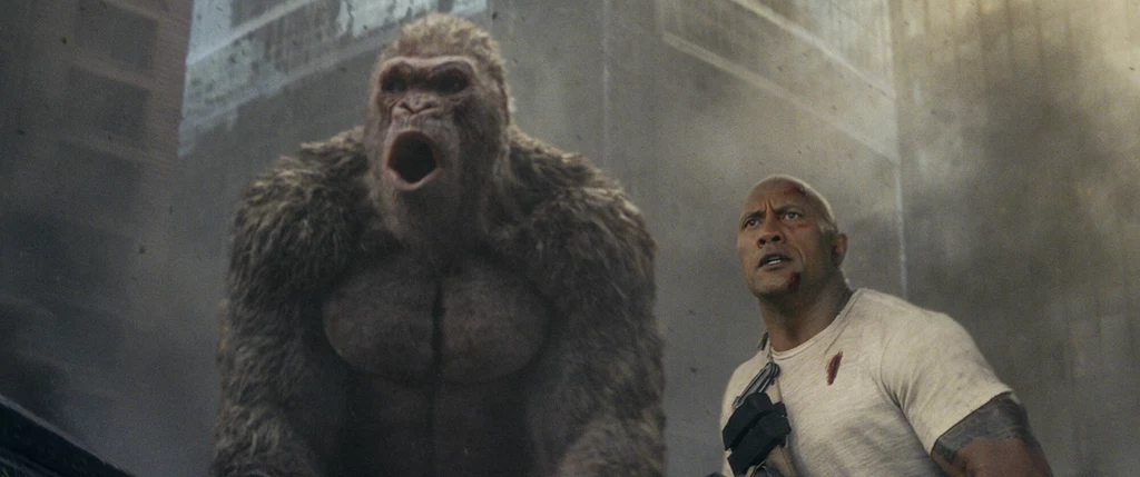 Scena z filmu Netflixa "Rampage. Dzika furia"