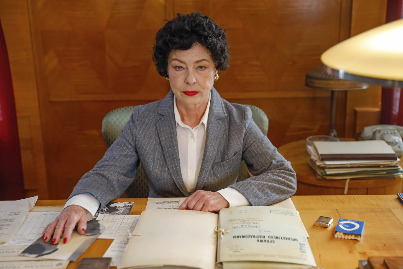 Magdalena Kuta na planie serialu "Stulecie Winnych"