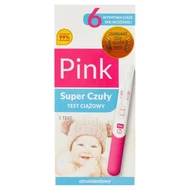 Pink Super czuły test ciążowy strumieniowy