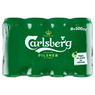 Carlsberg Premium Pilsner Piwo jasne 8 x 500 ml - 1