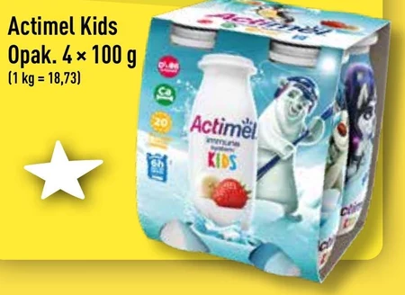 Actimel Kids Napój jogurtowy o smaku truskawkowo-bananowym 400 g (4 x 100 g)