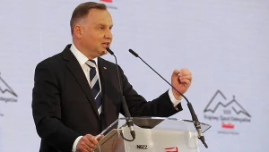 Prezydent RP Andrzej Duda przemawia podczas XXX Krajowego Zjazdu Delegatów NSZZ "Solidarność" w Centralnym Ośrodku Sportu w Zakopanem