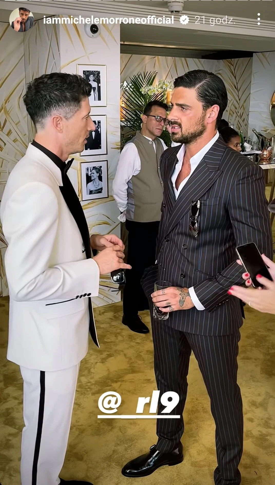 Robert Lewandowski i Michele Morrone Robert Lewandowski i Michele Morrone