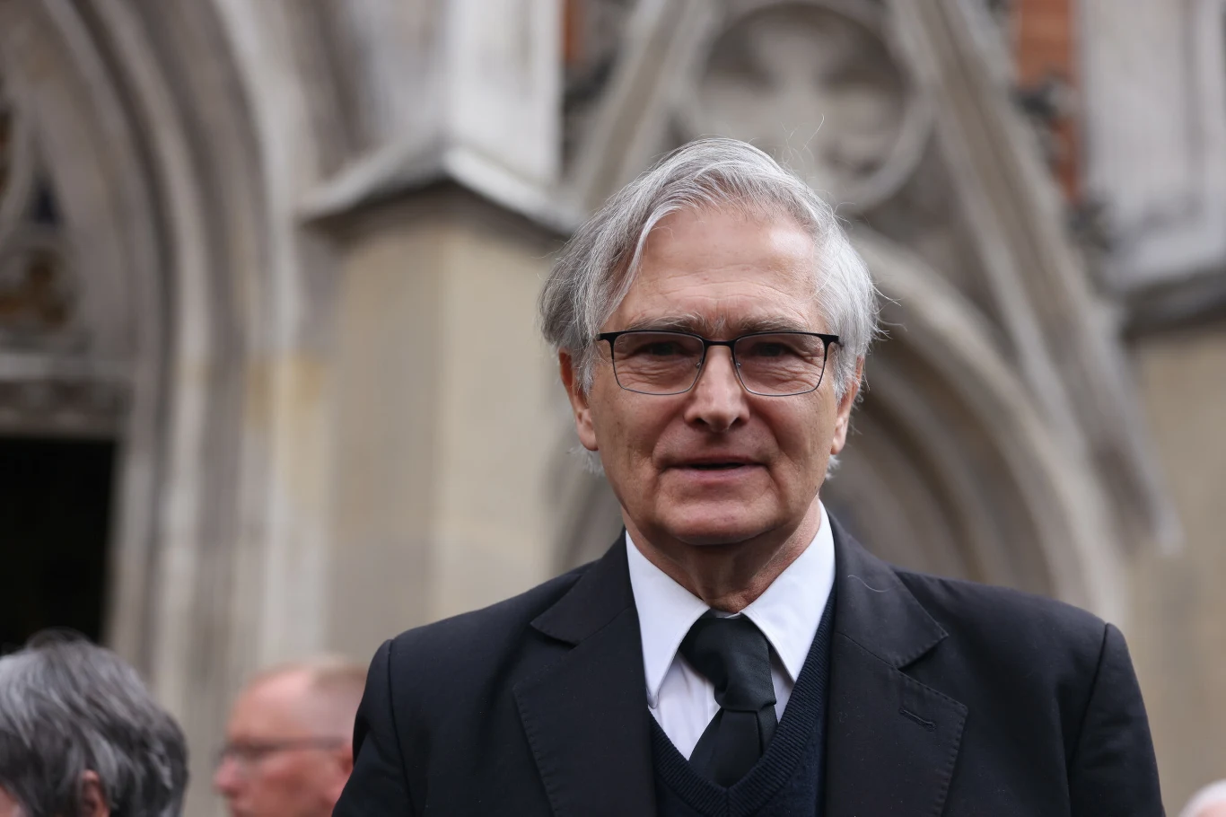 Olgierd Łukaszewicz na pogrzebie Jerzego Treli Olgierd Łukaszewicz na pogrzebie Jerzego Treli