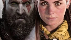 Kratos z God of War i Aloy z Horizon: Forbidden West