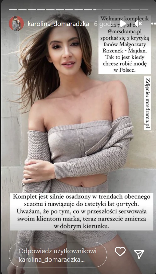 Karolina Domaradzka: www.instagram.com/karolina_domaradzka/ Karolina Domaradzka: www.instagram.com/karolina_domaradzka/