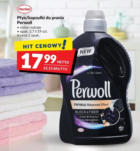 Perwoll Renew & Repair Black & Fiber Płynny środek do prania 1,8 l (30 prań)