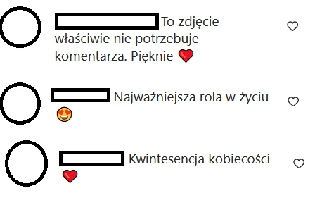 Komentarze na profilu Michała Żebrowskiego na IG @zebrowski.michal/