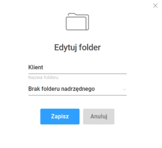 Poczta dla firmy - tworzenie folderu w Interia Pakiet dla Firm