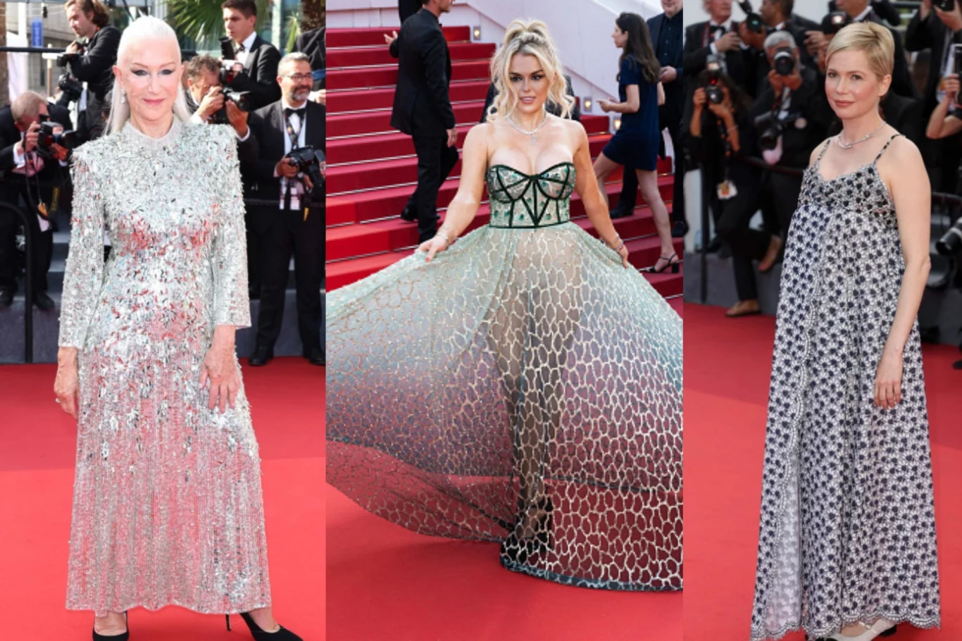 Cannes 2022: Pokaz filmu "Mother's son" Helen Mirren, Tallia Storm, Michelle Williams, 