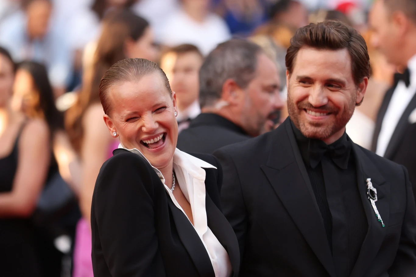Joanna Kulig i Edgar Ramirez podczas ceremonii zamknięcia festiwalu filmowego w Cannes