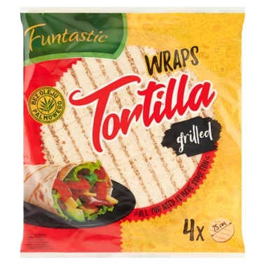 Funtastic Tortilla pszenna grillowana 250 g (4 x 62,5 g) - 0