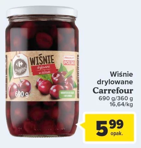 Wiśnie drylowane Carrefour