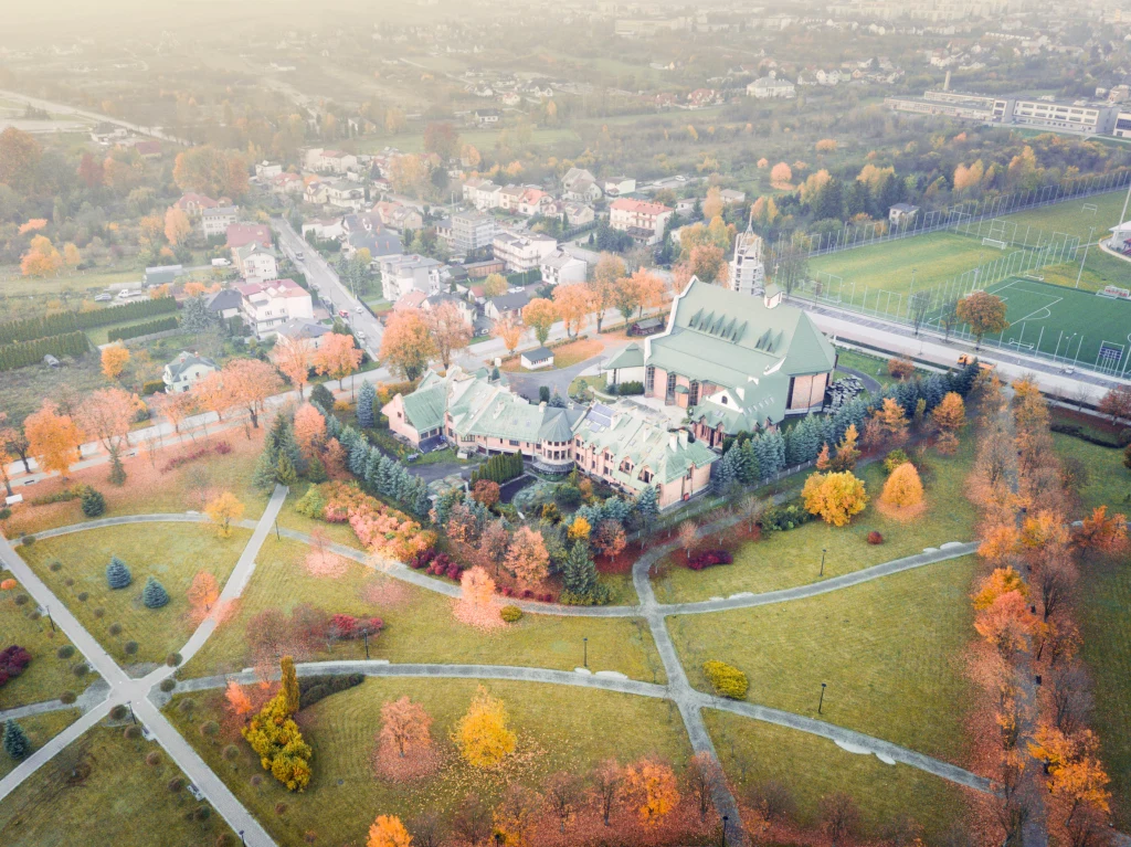 Busko-Zdrój z lotu ptaka