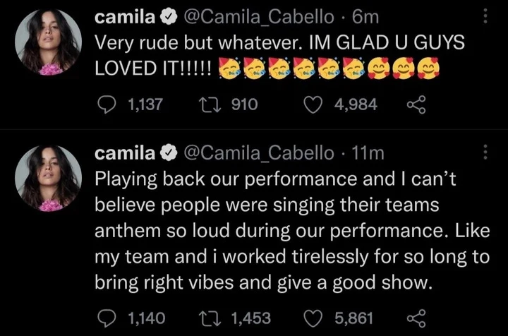 Camila Cabello na Twitterze
