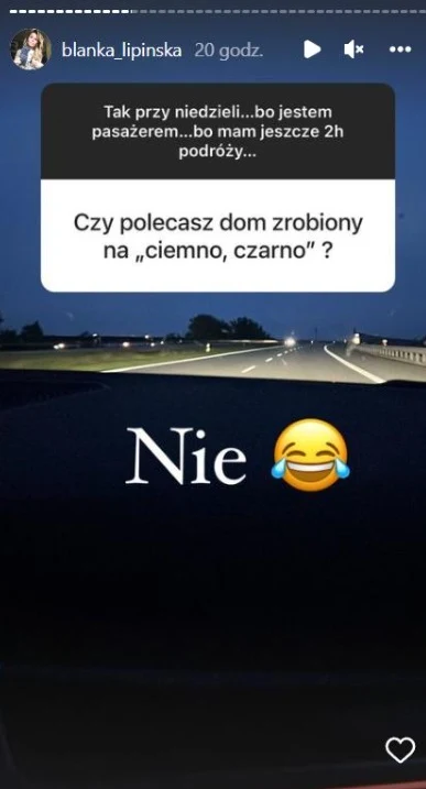 Blanka Lipińska na Instagramie