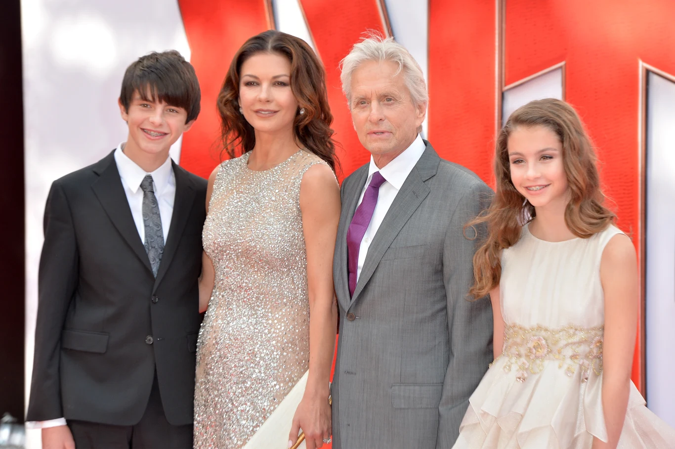 Dylan Douglas, Catherine Zeta-Jones, Michael Douglas i Carys Douglas Dylan Douglas, Catherine Zeta-Jones, Michael Douglas i Carys Douglas