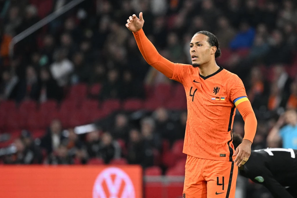 Netherlands'defender Virgil van Dijk gestures during the friendly football match between the Netherlands and Germany at the Johan Cruyff ArenA in Amsterdam on March 29, 2022. Ina FASSBENDER / AFP Netherlands'defender Virgil van Dijk gestures during the friendly football match between the Netherlands and Germany at the Johan Cruyff ArenA in Amsterdam on March 29, 2022. Ina FASSBENDER / AFP