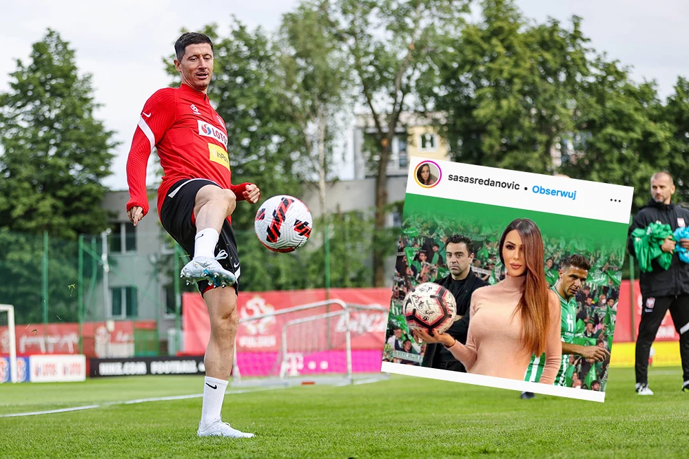 Główne zdjęcie: Robert Lewandowski. Zdjęcie w miniaturce: zdjęcie z Instagrama Saszy Sredanović Główne zdjęcie: Robert Lewandowski. Zdjęcie w miniaturce: zdjęcie z Instagrama Saszy Sredanović