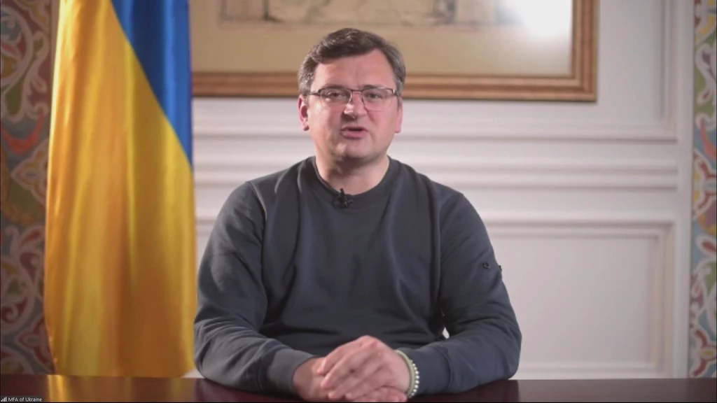 Dmytro Kułeba podczas rozmowy z Janem Mikrutą Dmytro Kułeba podczas rozmowy z Janem Mikrutą