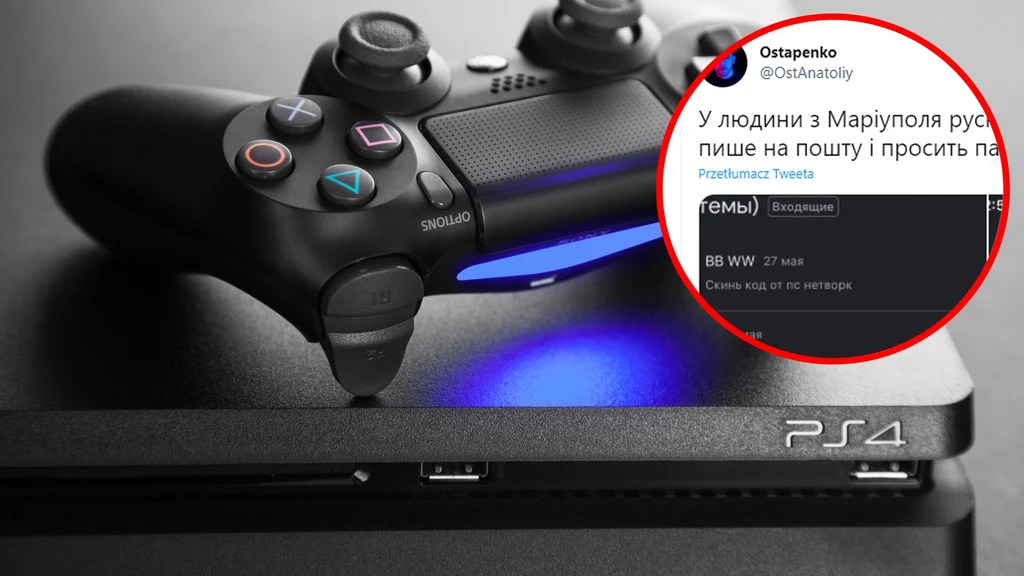 Rosyjski żołnierz ukradł konsolę PS4 i prosi Ukraińca o hasło do niej