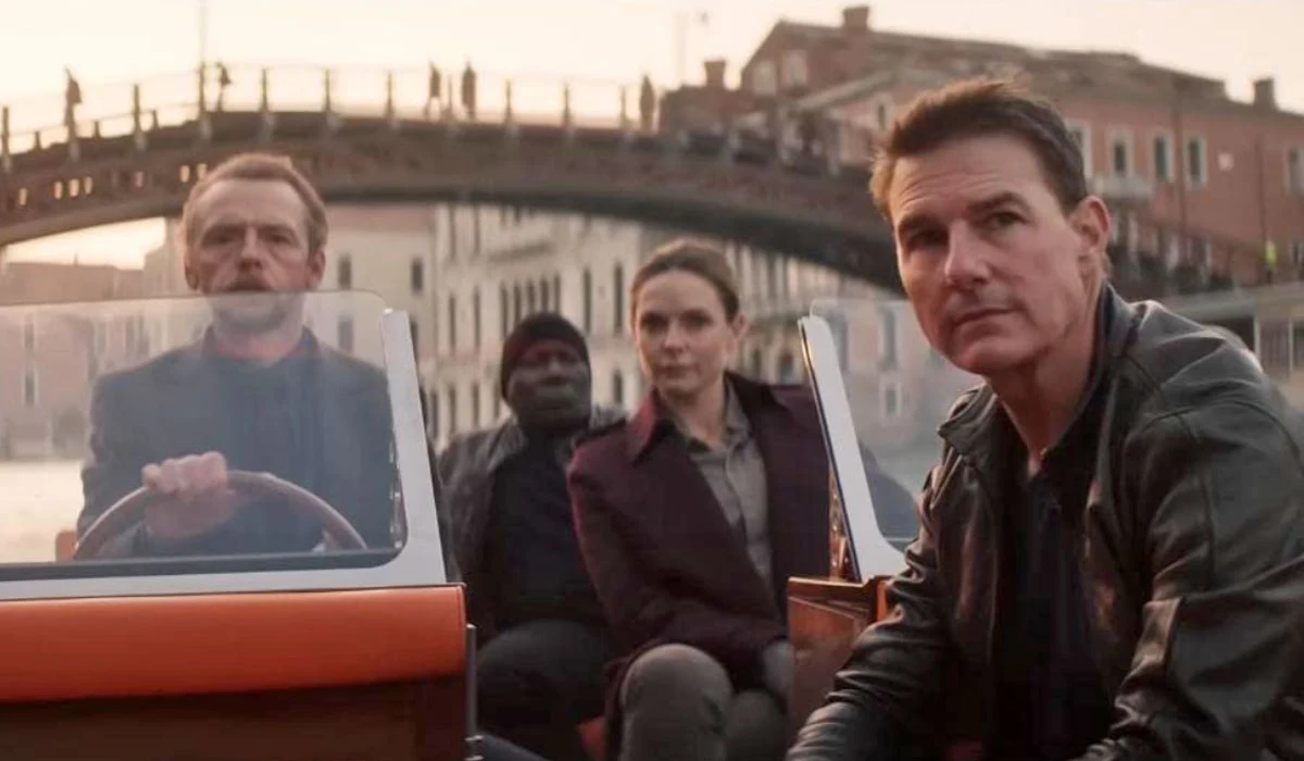 Tom Cruise, Ving Rhames, Rebecca Ferguson i Simon Pegg w filmie "Mission: Impossible - Dead Reckoning - Part One"