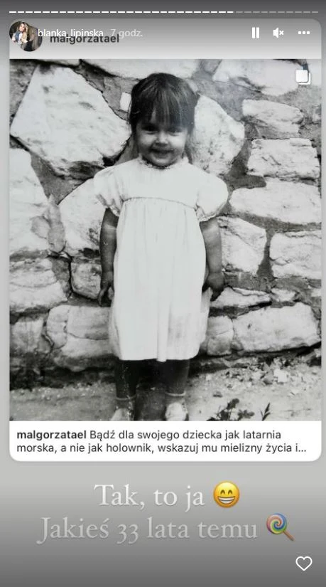 Blanka Lipińska jako mała dziewczynka Blanka Lipińska jako mała dziewczynka