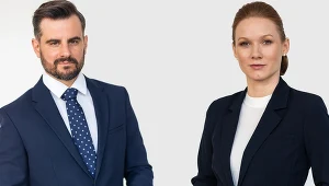 Antoni Pawlicki i Katarzyna Dąborwska jako Patryk Hauer i Daria Seyda w "Wotum nieufności" 