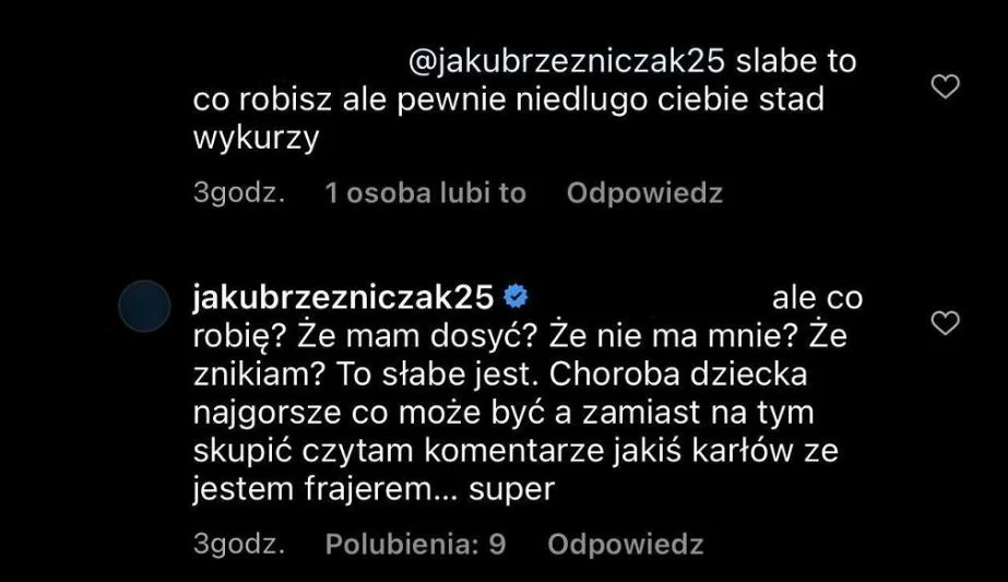 Wpisy Jakuba Rzeźniczaka na Instagramie Wpisy Jakuba Rzeźniczaka na Instagramie