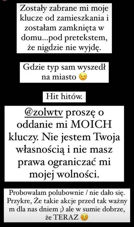 Ewel0na opisała swój "dramat" na IG @ewel0na/ Ewel0na opisała swój "dramat" na IG @ewel0na/
