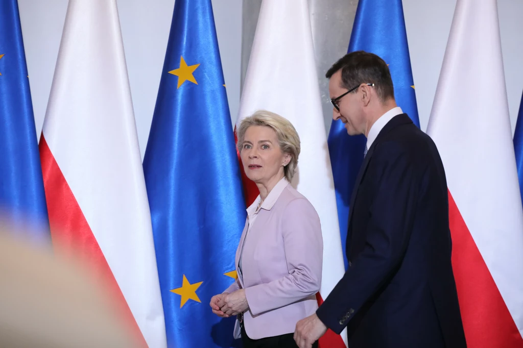 Ursula von der Leyen i Mateusz Morawiecki