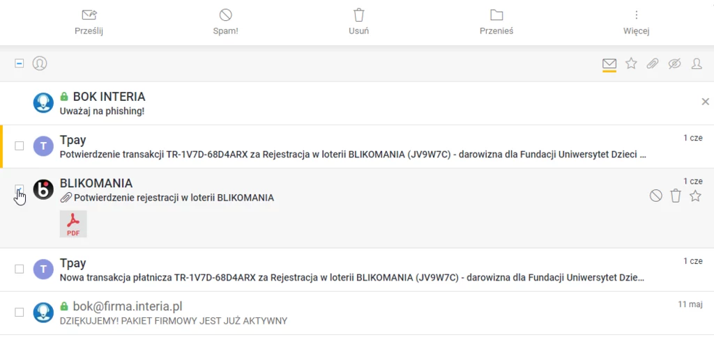 Ustawienie przekierowania w darmowej Poczcie Interia