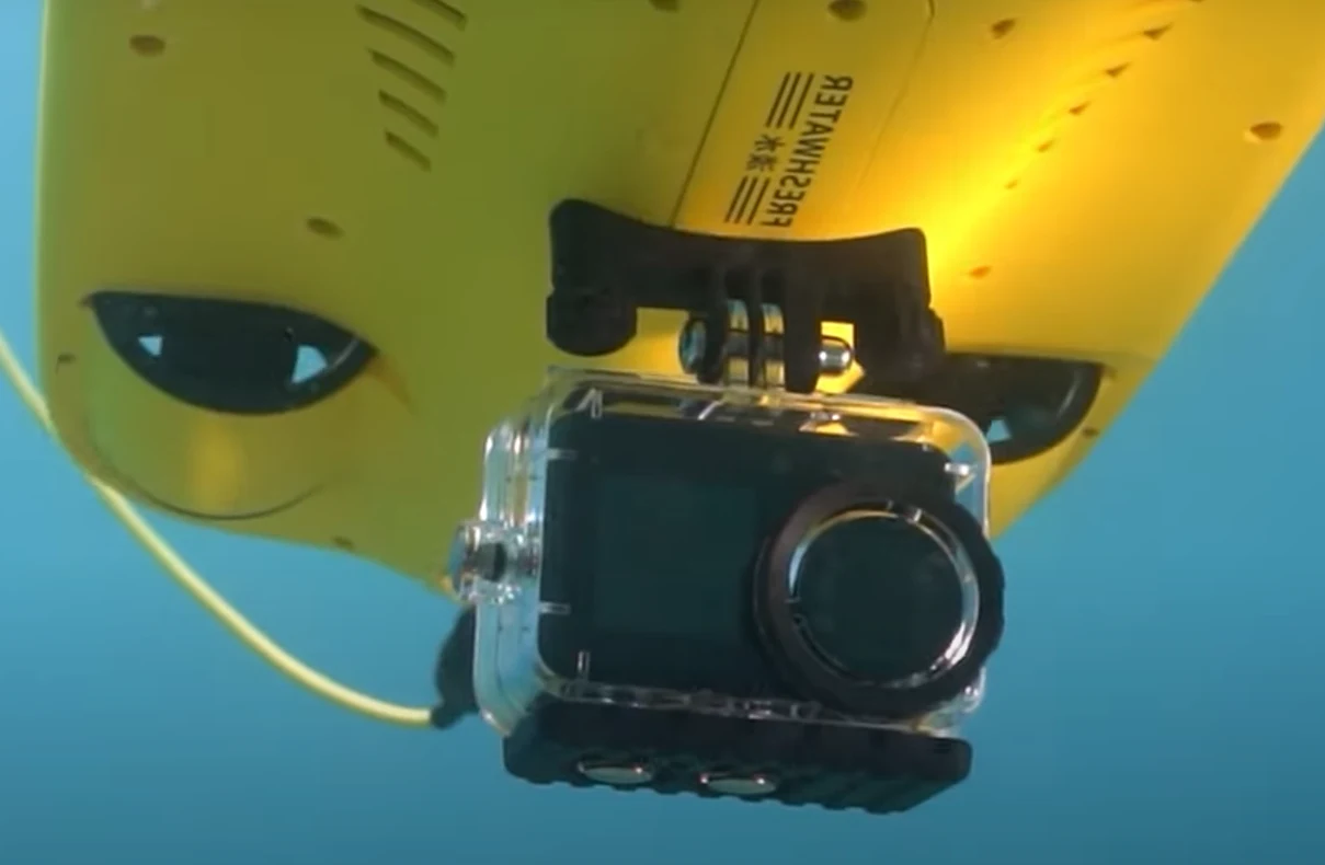 Podwodny dron Gladius Mini S ma możliwość zamocowania kamery GoPro Podwodny dron Gladius Mini S ma możliwość zamocowania kamery GoPro