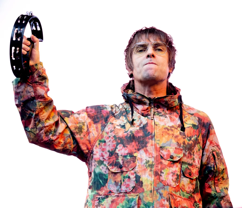 Liam Gallagher podczas koncertu w Manchesterze, 1 czerwca 2022