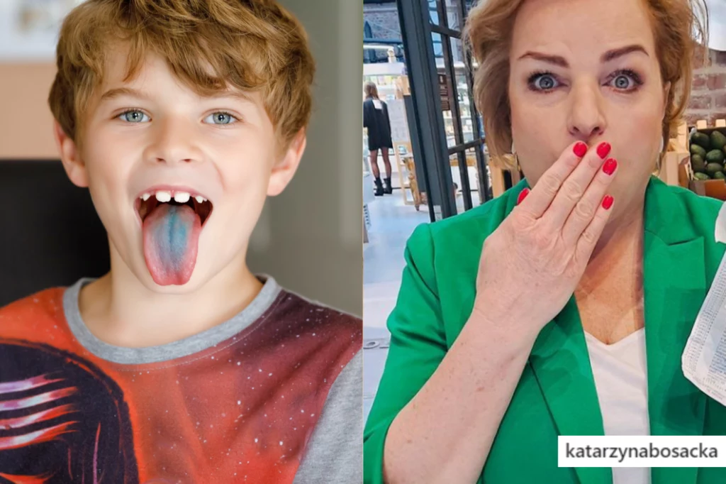 Katarzyna Bosacka krytykuje napój dla dzieci barwiący język na niebiesko