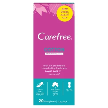 Carefree Cotton Feel Normal Wkładki higieniczne bezzapachowe 20 sztuk - 1