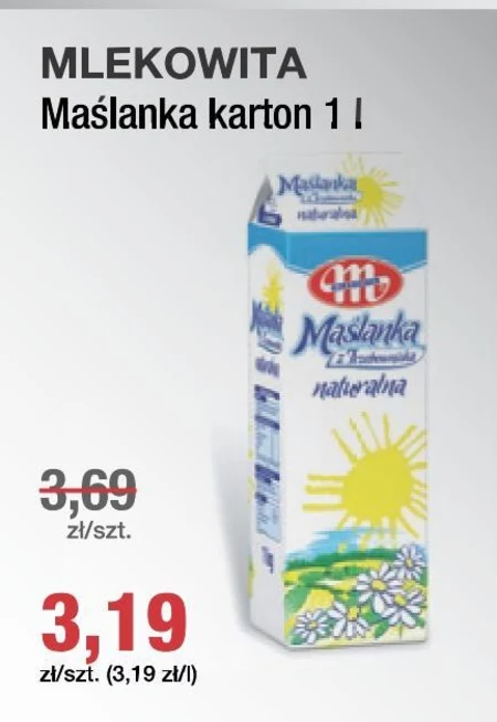 Mlekovita Maślanka z Trzebowniska naturalna 1 kg