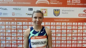 Kryscina Siarhiejeuna Cimanouska podczas Memoriału Kusocińskiego na Stadionie Śląskim