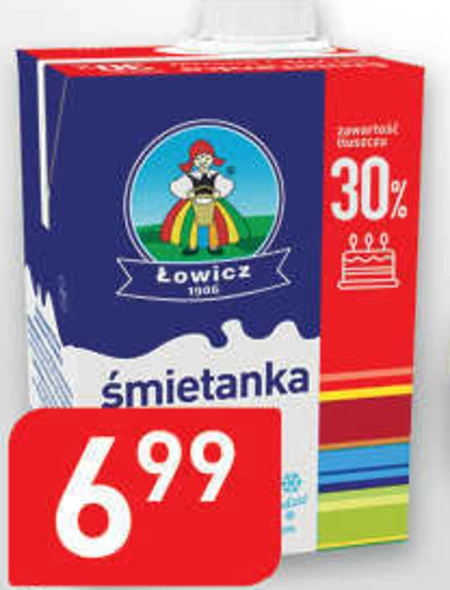 Łowicz Śmietanka łowicka UHT do ciast 30% 500 ml