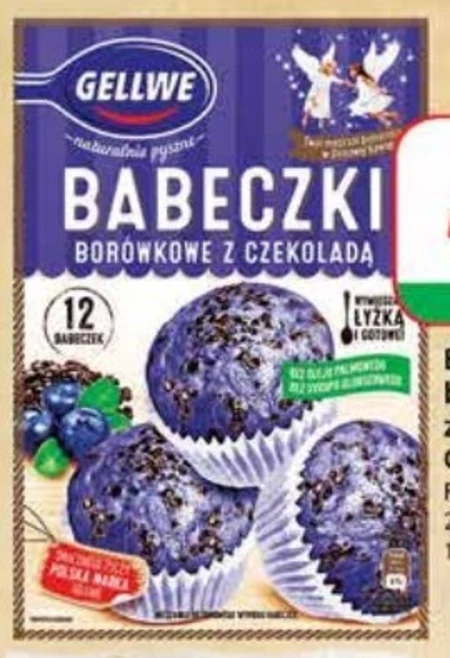 Gellwe Babeczki borówkowe z czekoladą mieszanka do wypieku 290 g