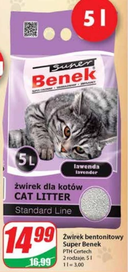 Żwirek bentonitowy Benek