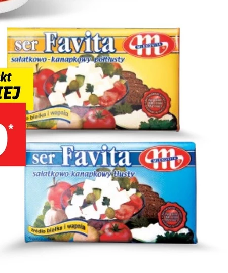 Mlekovita Favita Ser sałatkowo-kanapkowy półtłusty 270 g